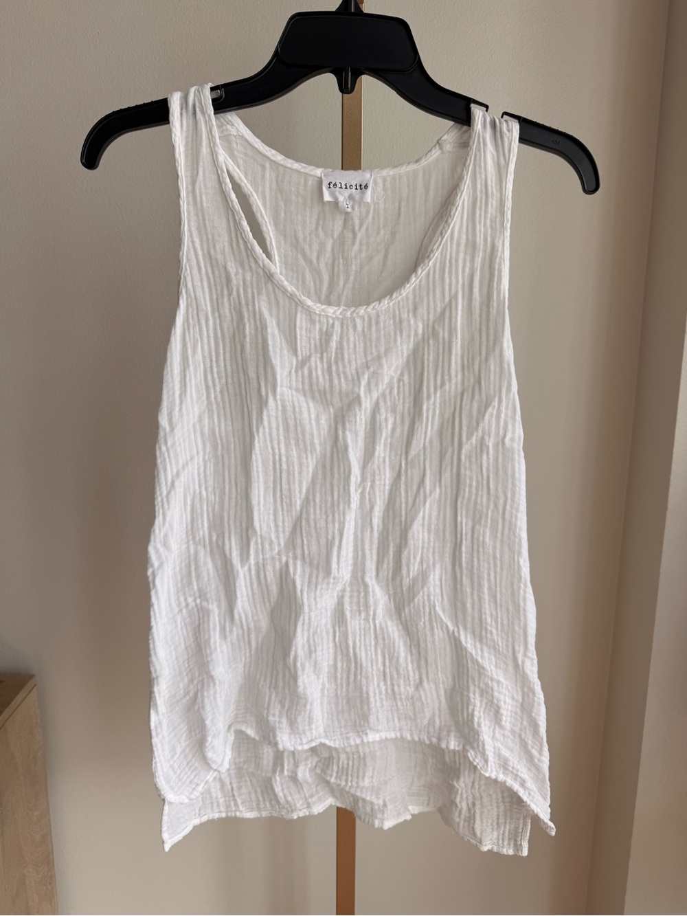 Like New Félicité Sleeveless Gauze Tank Top, White, Size XS/1